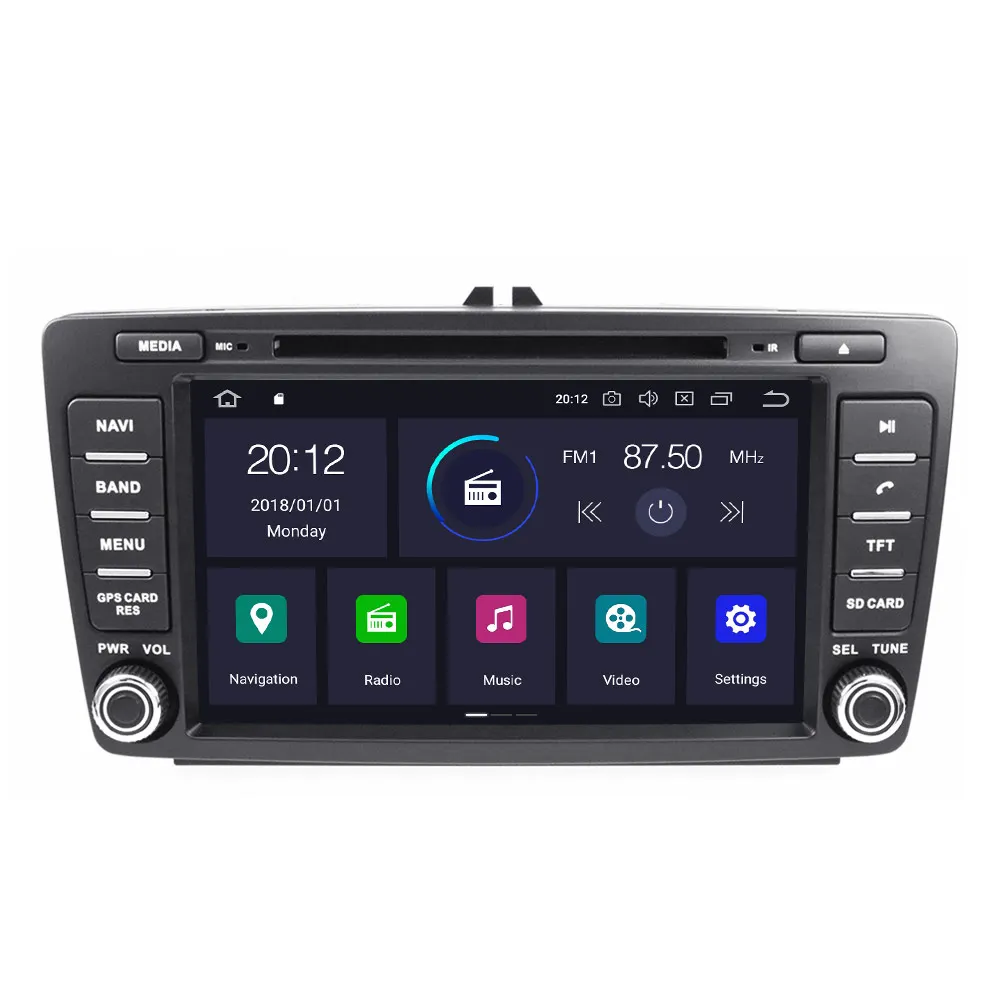 DSP ips Android 9 2 DIN экран автомобиля gps-навигация, dvd-плеер радио для Skoda Octavia 2008- воспроизводитель Мультимедиа Радио