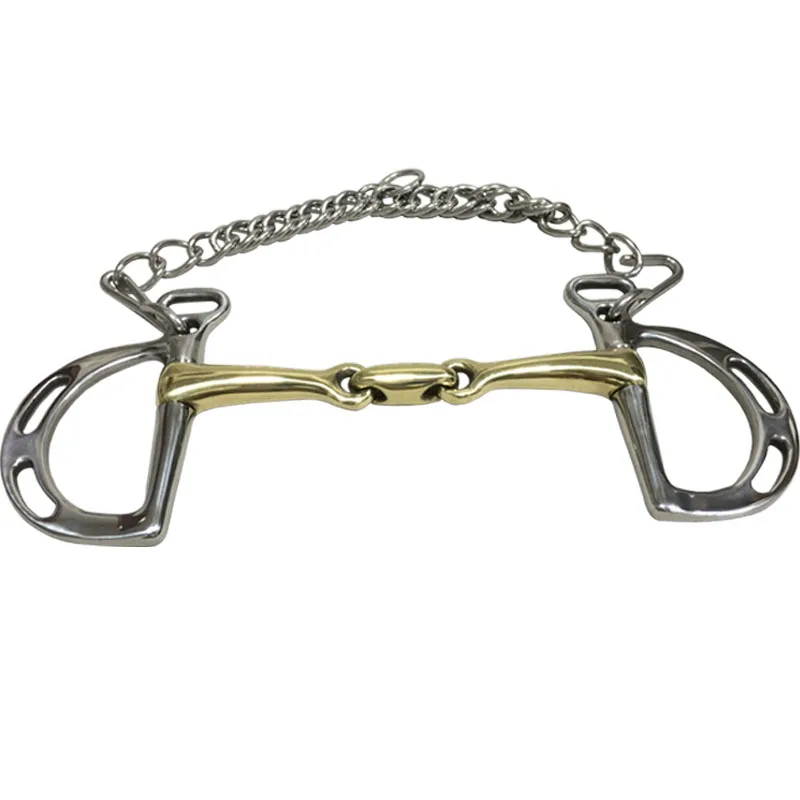 Stainless Steel Kimberwicke Bit  Horse Equipment 5 Inches Brass Copper Mouth Snaffle 4