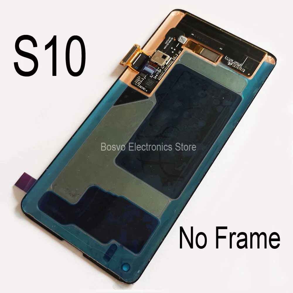 Для samsung S10 G973F G973 lcd S10e экран S10 Plus G975 G975F дисплей с сенсорным дигитайзером с рамкой в сборе