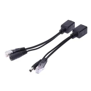 

Power Over Ethernet PoE Adapter Injector + Splitter Kit PoE Cable Black Passive POE Injector Splitter Adapter Cable Kit