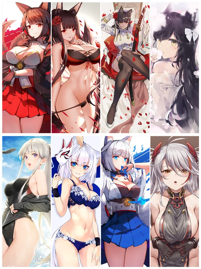 8 шт./компл. ПВХ lesцещенные закладки из аниме коготь Лейн Prinz Eugen Atago Akagi Kaga Enterprise book