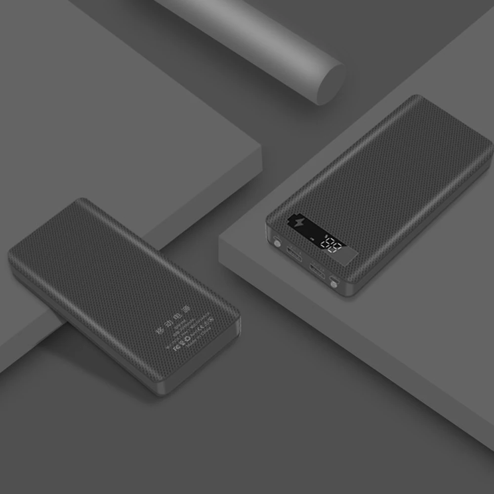 LEORY power Bank type C USB зарядное устройство для мобильного телефона 8*18650 5 в двойной USB DIY чехол для iPhone 8Plus XS huawei P30
