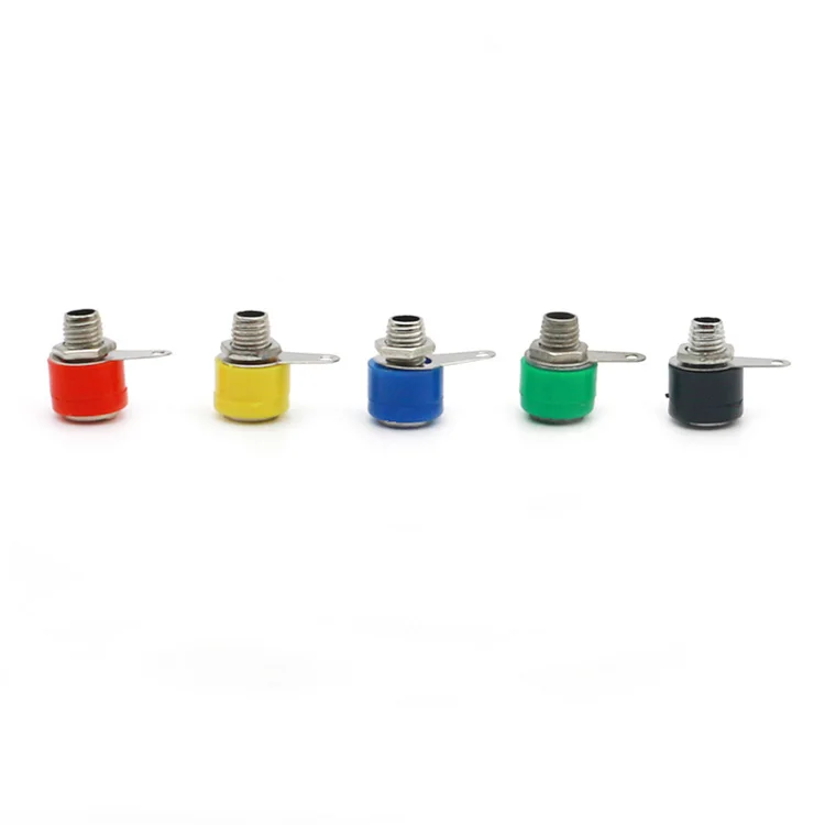 

50pcs 4mm Nickel-plated Banana Panel Socket Binding Post Banana Jack Test Probe Nut Plug Jack Connector