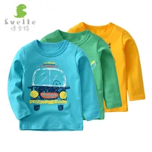 Осенняя Новая Стильная хлопковая футболка; детская хлопковая футболка с длинными рукавами; Lt0103