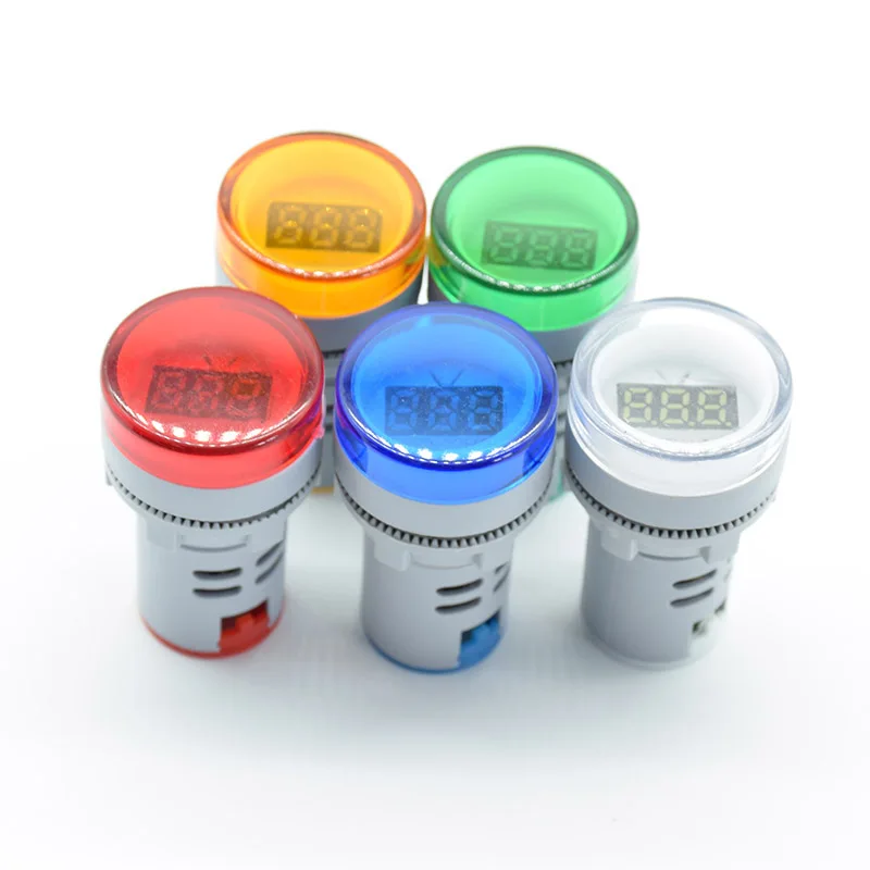 NALsa 22 MM AC 60-500 V Voltmetro Pannello Quadrato LED Misuratore di Tensione Digitale Indicatore Luce Tester 1 Pz (Color : 1