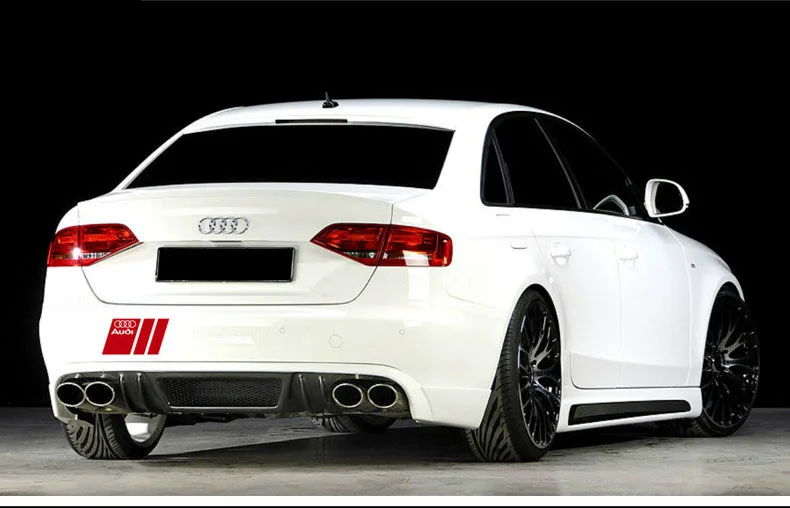 2 шт. для Audi b5 b6 b7 b8 A3 A4 A4L A5 A6 A6L C5 C6 RS4 RS5 Q3 Q5 Q7 TT украшение автомобиля стикер наклейка на кузов автомобиля, автомобильные аксессуары
