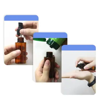 

Emulsion Packing Storage Amber Bottles with Black Fine Mist Sprayer Refillable