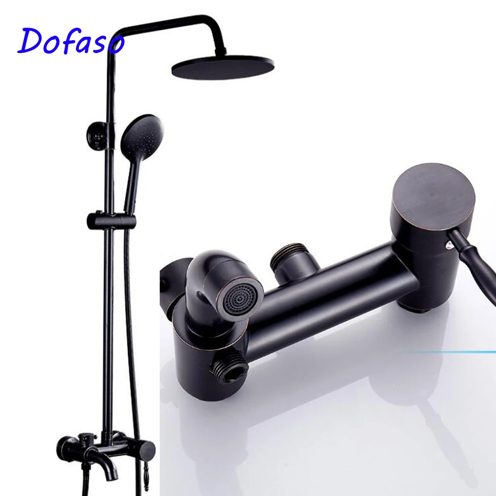 Делюкс душ игра Dow fresco, в европейском стиле для душа игра, Черная задняя шайба, кран горячей и холодной воды