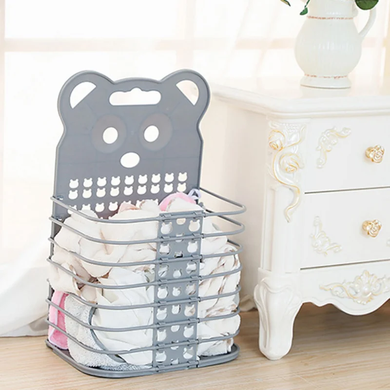 Бытовая новая милая в форме панды грязная корзина для белья Органайзер складывающийся ванная комната бельевая корзина