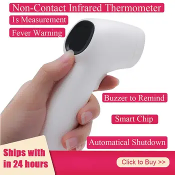 

Pyrometer Digital Thermometer Non-contact Laser Ear Forehead Ear Wrist Infrared Thermometer Temperature Gun In Stock