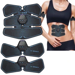 Portable Smart EMS Abdominal Muscle Trainer Digital Display Charging Exercise Fitness Patch Waist Arms Body Slimming Massager