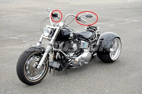 " 25 мм петлевые отверстия алюминиевые рукоятки руль для Harley Honda Kawasaki Suzuki Yamaha велосипеды крейсер Чоппер на заказ