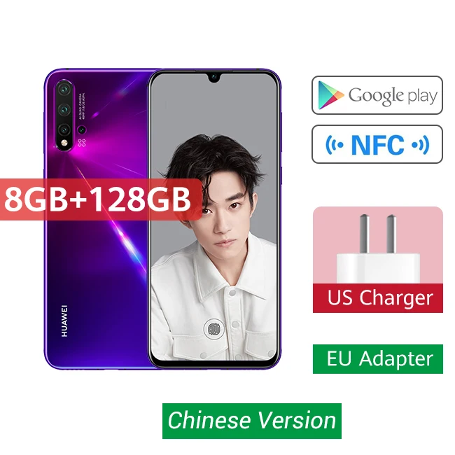 Смартфон huawei Nova 5 Pro, 8 ГБ, 128 ГБ, 256 ГБ, 48MP, AI камера s, 32MP, фронтальная камера 6,26 дюйма, полный экран Kirin 980, Android 9 Скидка 600 руб. /. При заказе от 5500 руб. /Промокод: new - Цвет: 8GB 128GB Purple