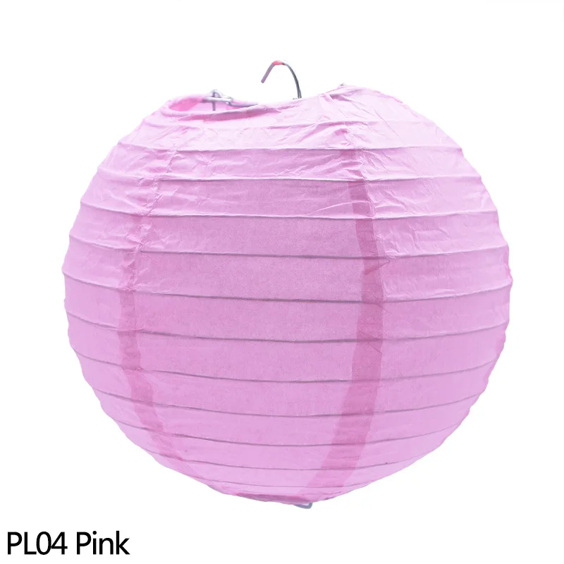 PL04 5 шт. 10/15/20/25/30cm круглая китайский бумажный фонарик ручной работы, ремесло, сделай сам, подвесной бумажный фонарик мяч Свадебная вечеринка украшения - Цвет: PL04