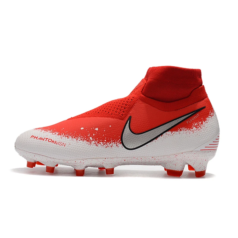 Nike Phantom VSN тени Elite DF FG Футбол бутсы кроссовки Для мужчин футбольные бутсы с волнообразным краем; Zapatos De Futbol Hombre Nike Бутсы; большие размеры 39-45 - Цвет: Fully Charged