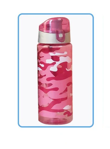 Pink Спортивная чашка, портативная, для мужчин и женщин, для улицы, для фитнеса, повседневная, космическая, пластиковая, вибрационная, небьющаяся, креативный чайник, Подарочная бутылка для воды - Цвет: Pink