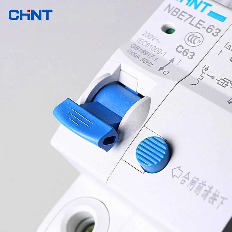 Protector de fugas CHINT 1P + N 2P serie NBE7LE peque�os disyuntores tipo C Protector de cortocircuito 16A 20A 25A 32A 40A 63A