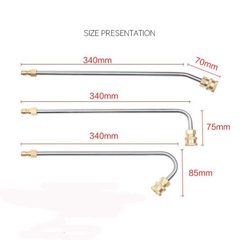 Pressure Washer Lance Extension Nozzles 4000PSI Spray Gun Wand Lance Power Pressure Washer Extension With 1/4 Quick Connect 2