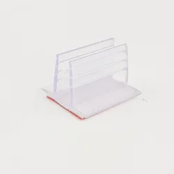 Support de pince d'affichage en plastique souple, 100 pièces, pour Promotion publicitaire, carte d'affiche avec ruban adhésif sur la Base 