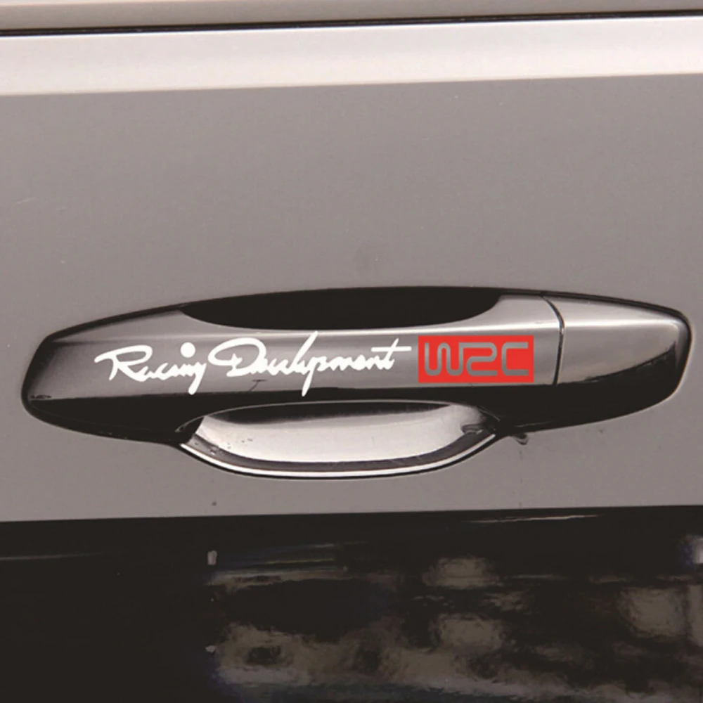 4 шт./компл. авто Стайлинг WRC логотип дверная ручка светоотражающие наклейки для