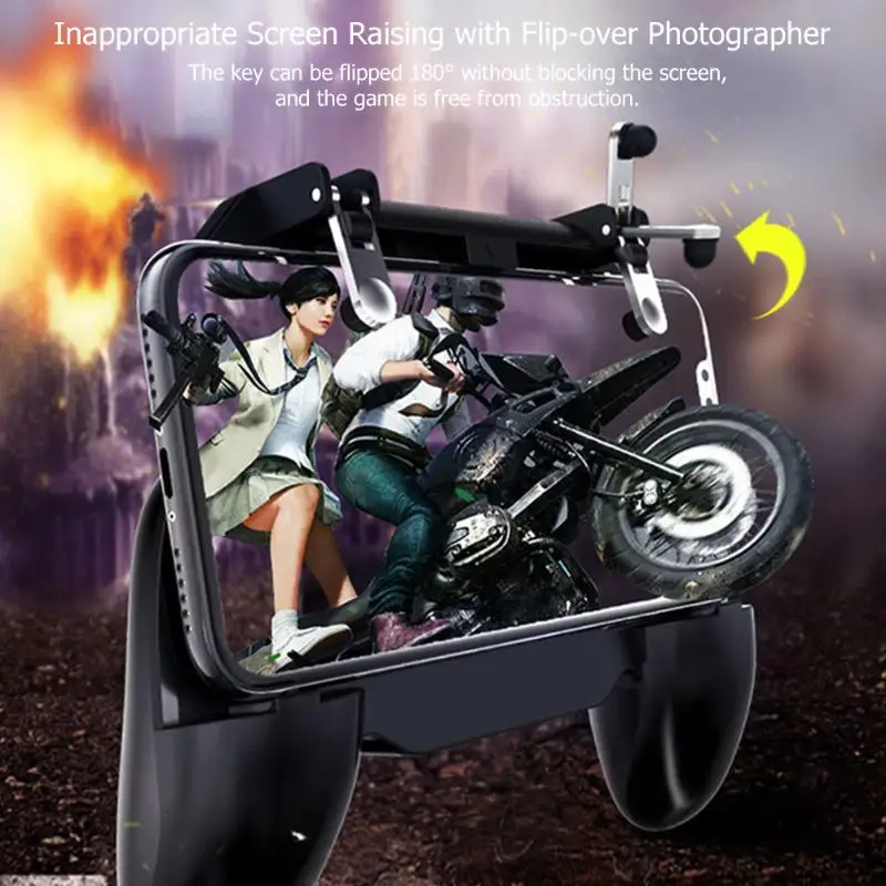  PUBG Mobile Phone Controller 2000mAh Cooling Fan Gamepad Game Joystick Trigger Shooting Free Fire f