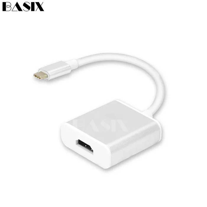 type c to hdmi silve Basix type C USB 3,1 концентратор USB-C к USB3.0/HDMI/VGA/PD зарядное устройство адаптер для нового Macbook pro type-c USB C концентратор к HDMI адаптер - Цвет: type c to hdmi silve