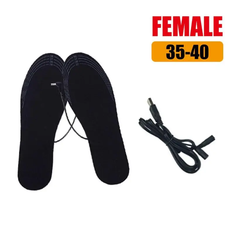 1 пара стельки для обуви с электрическим подогревом обогреватель ног зимние теплые подушечки для женщин и мужчин USB стельки с электрическим подогревом для обуви
