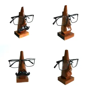 

Wooden Handmade Eyeglass Spectacle Holder Sunglasses Holder Stand with Moustache