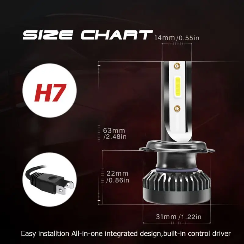2 шт. TXVS08 G2 для автомобильных фар Светодиодный 8000LM для G2 H4-H/L/h7/9005/hb3 9006/HB4 H8/H912 H4-H/L - Испускаемый цвет: B