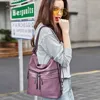 Women Casual Shoulder Bags Designer High Quality Handbag Soft Leather Women Multi Pocket Shopper bag Large Capacity Travel bags ► Photo 3/6