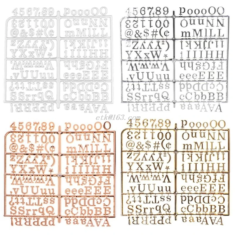 4 unids/set de caracteres para números de carta de fieltro para tablero de letra cambiable