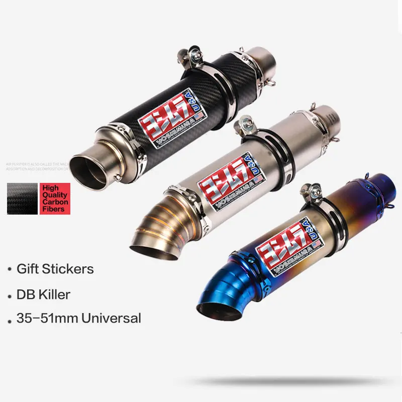 51 mm Modified Universal Motorcycle Yoshimura Carbon fibers Exhaust
