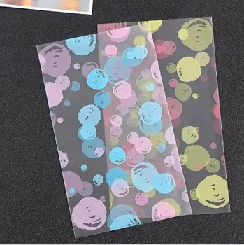 

200PCS Cute Color Dot Cookie Plastic Bags Biscuit Cellophane Bags Wedding Favors and Gift Party Candy Bags Party Supplies