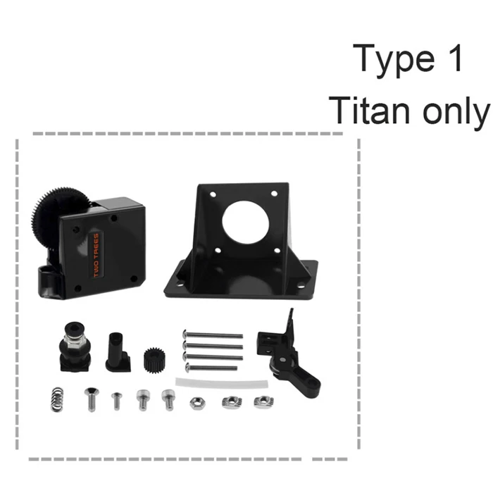 Type 1 3d принтер Titan экструдер для настольного FDM принтера reprap MK8 J-head bowden Для MK8 anet ender 3 cr10 - Цвет: Type 1
