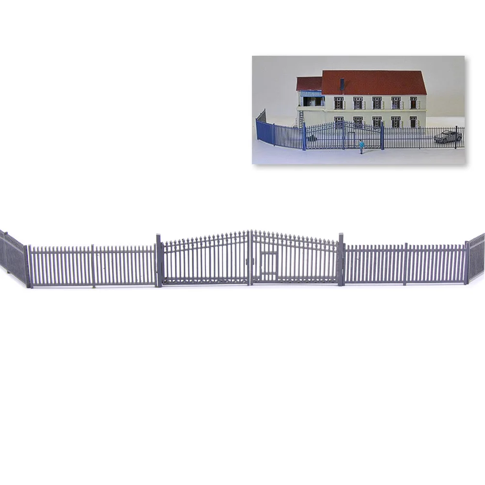 GY46150 Model Train Railway Building Fence Wall with Door 1:150 N Scale New 