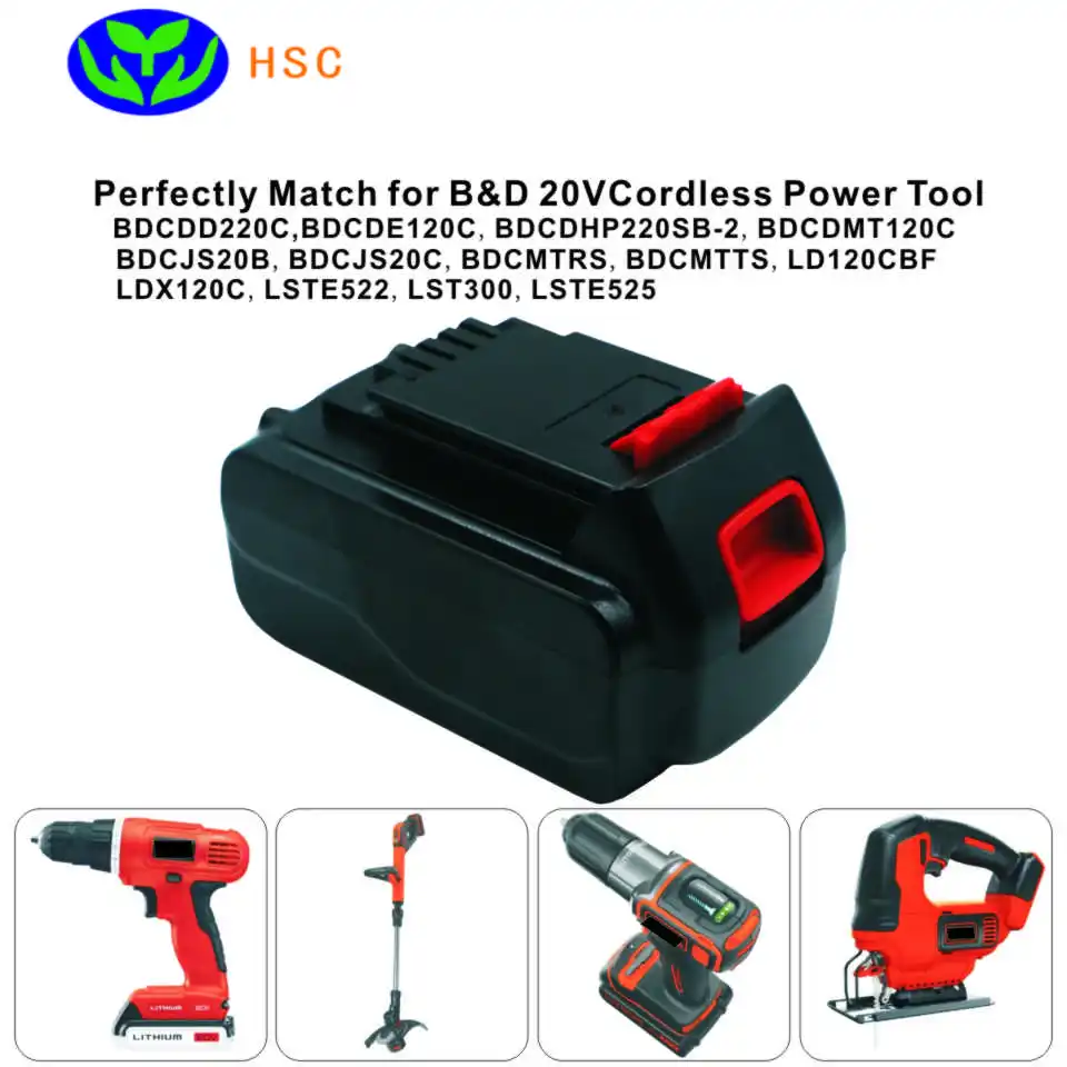 6.0Ah 18650 батарея BD20A литий-ионная батарея 20V для Black& Decker 20V батарея LB2X3020-OPE LBXR2020-OPE LB2X4020-OPE