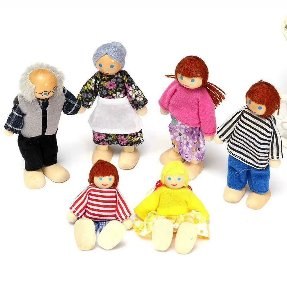 wooden family dolls