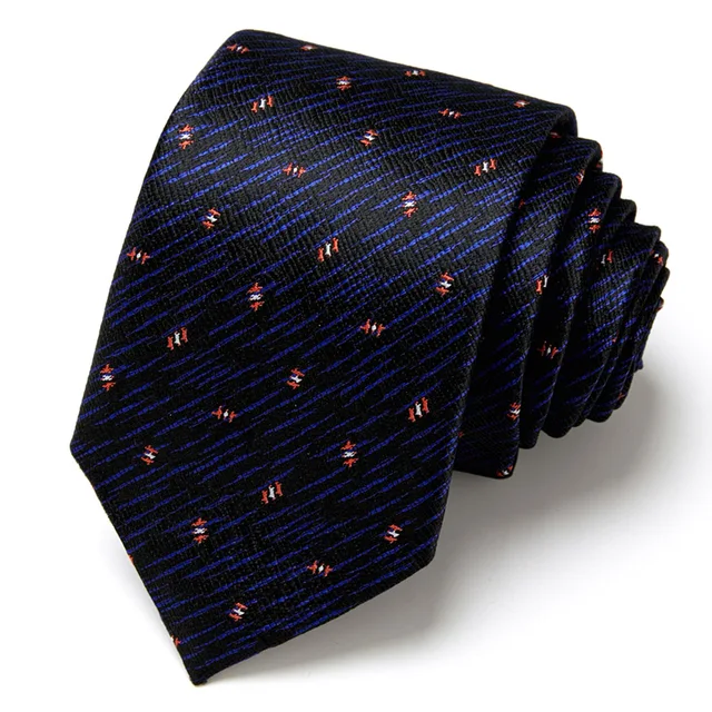 Novelty Ties Men's Fashion Tie  7.5cm Blue Necktie Green & Orange Color Neck Tie For Men Paisley Floral Bowtie Wedding L170