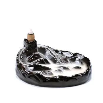 

Ceramic Backflow Incense Burner Smoke Waterfall Incense Holder Buddha Censer Aromatherapy Furnace Smell Aromatic Incense Crafts