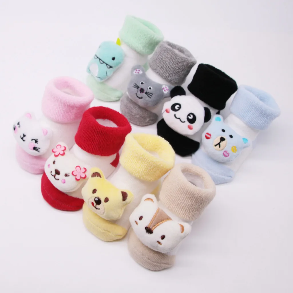 Baby Girls Clothes Infant Socks Newborn Cotton Boys Girls Anti-Slip Socks Cartoon Bell Baby Accessories Cheaper