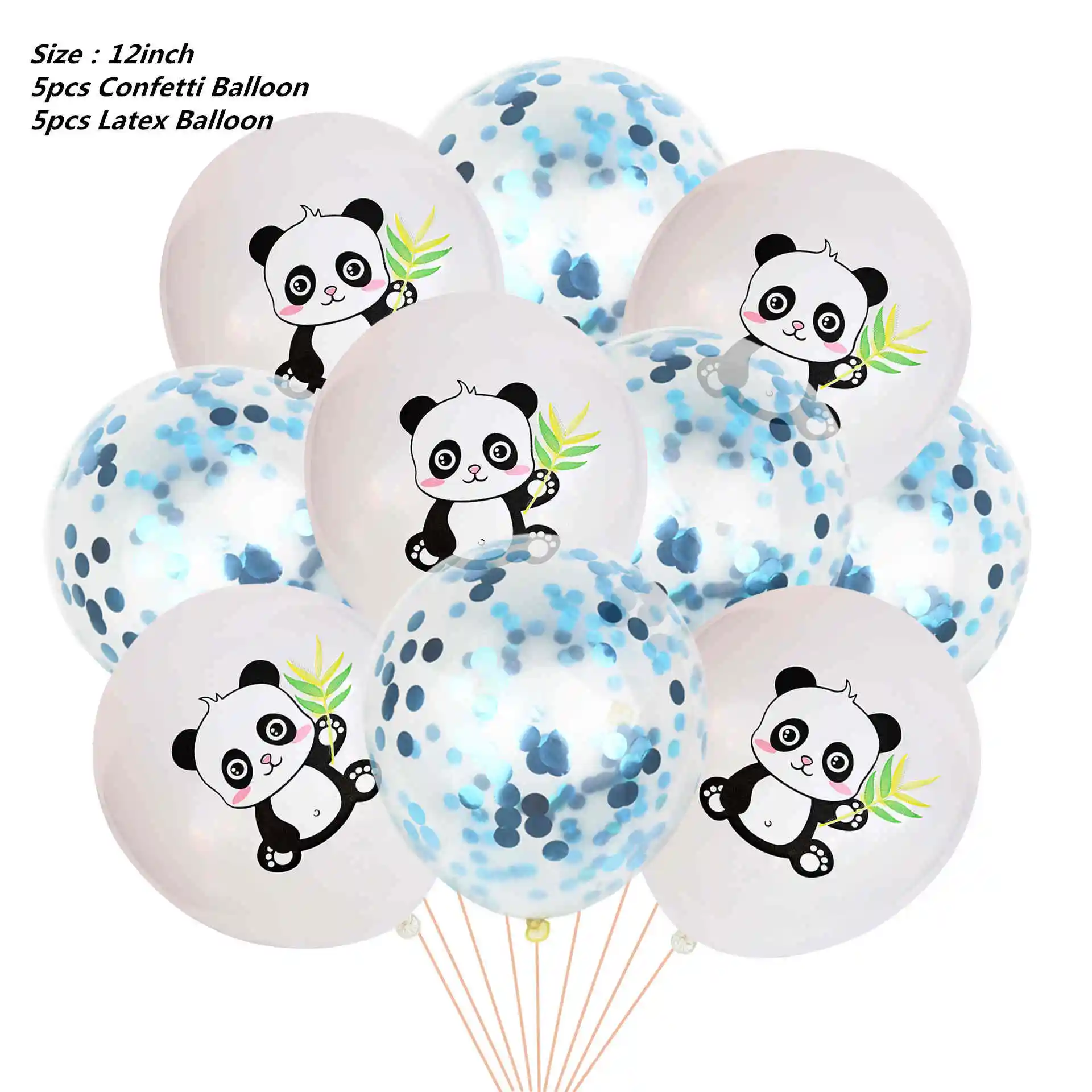 Latex Balloon 10pcs 1 шт./компл. 108 см* 180 см панда одноразовые скатерти панда тематическая вечеринка на день рождения украшения Panda пластиковые скатерти - Цвет: Latex Balloon 10pcs