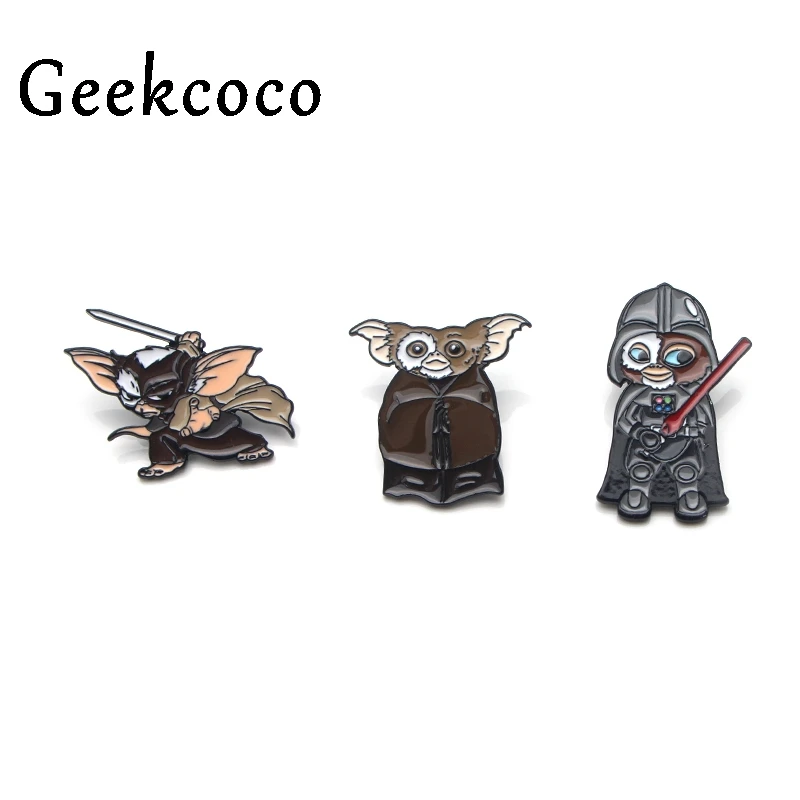 Gremlins Gizmo из цинкового сплава с героями мультфильмов в стиле «панк» забавные булавки броши для рюкзака, одежды для Кепка для мужчин и женщин, значки-украшения медали J0002