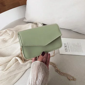 

2019 New Style Small Korean Inschic Hong Kong Style Retro Small Square Simple All-match Girl's Slung