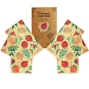 

6pcs/Set 2S 2M 2L Zero Waste Reusable Sustainable Natural Plastic Free Eco-friendly Food Storage Wrap Wrapper Beeswax Wraps