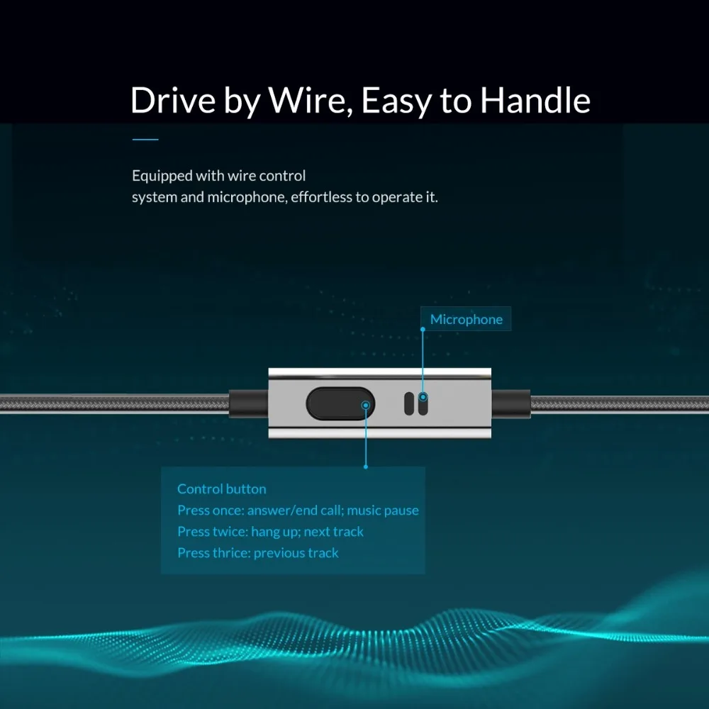  ORICO In Ohr Kopfhörer Sport Musik Stereo Sound Ohrhörer mit Mikrofon Für iphone 6 6s xiaomi kopfhö