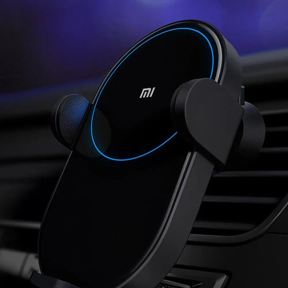 Беспроводное Автомобильное зарядное устройство Smart 20W с автоматическим замком, автомобильное зарядное устройство с Карабин черного цвета