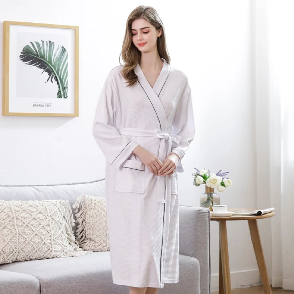 

Fashion Women's Nightgown Cotton Polyester Long Bathrobe Bridesmaid Robe Spring Autumn Elegant Pajamas