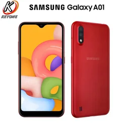 Глобальная версия Samsung Galaxy A01 A015F-DS 4G мобильный телефон 5,7 дюйма 2 Гб ОЗУ 16 Гб ПЗУ Восьмиядерный Android 10 Dual SIM 3000 мАч смартфон