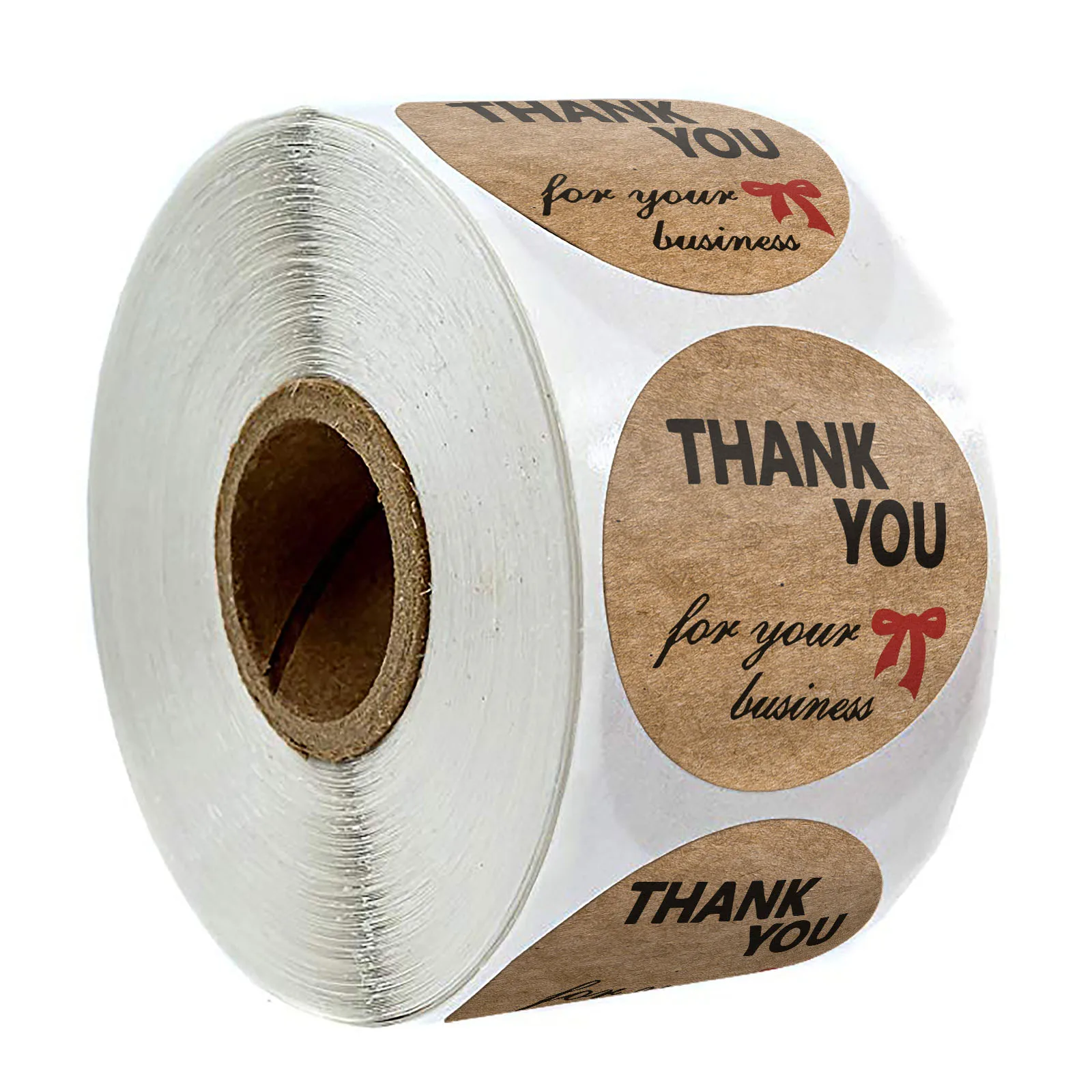 

500 Pcs/roll Thank You for Your Business Stickers for Small Shop Handmade Sticker Labels Round Kraft Business Label Stickers