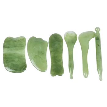 

6Styles Natural Resin Guasha Scraping Massage Scraper Face Eye Care SPA Massage Face Massager GuaSha Board Acupoint